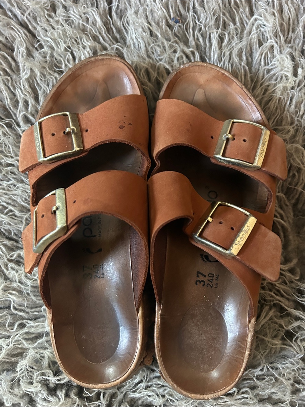 Birkenstock Papillio Gabriela pecan buckle sandals